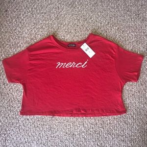 “Merci” Crop Top